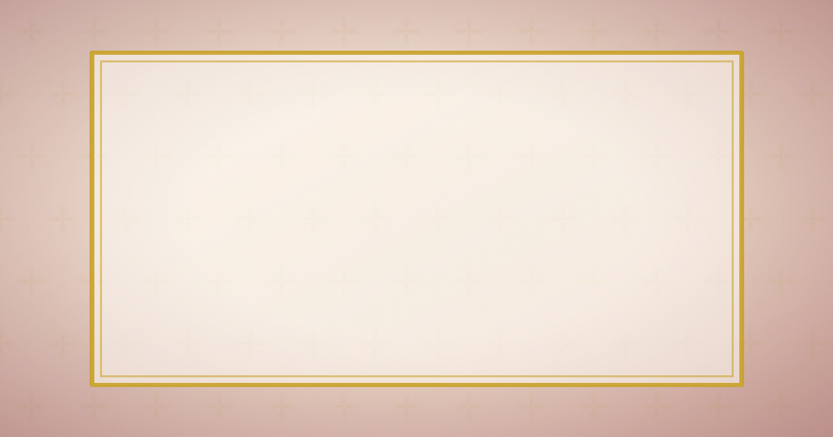 A blush invitation card with a gold double border ready to be shared